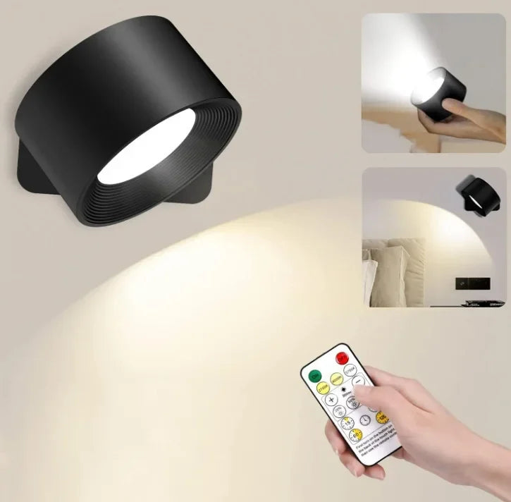 Nexora™ Magnetic Wall Lamp – Touch & Remote Control Rechargeable LED Bedside Night Light