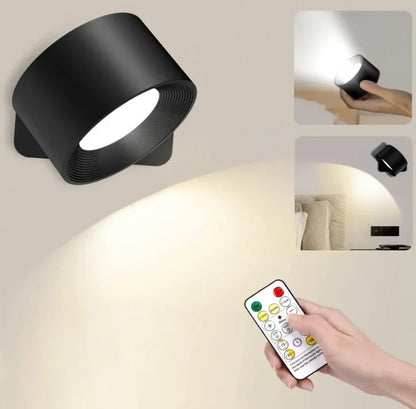 Nexora™ Magnetic Wall Lamp – Touch & Remote Control Rechargeable LED Bedside Night Light
