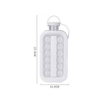 Nexora 2-in-1 Folding Ice Cube Water Bottle with Silicone Ice Mould – Reusable Ice Maker Bottle