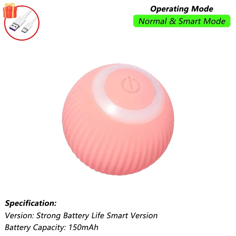 Nexora Interactive Rolling Cat Toy – Rechargeable Automatic Rotating Ball with Moving Tail for Cats