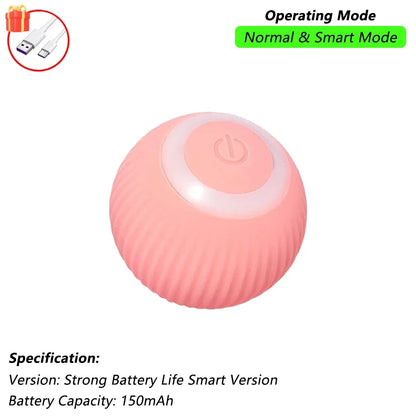 Nexora Interactive Rolling Cat Toy – Rechargeable Automatic Rotating Ball with Moving Tail for Cats