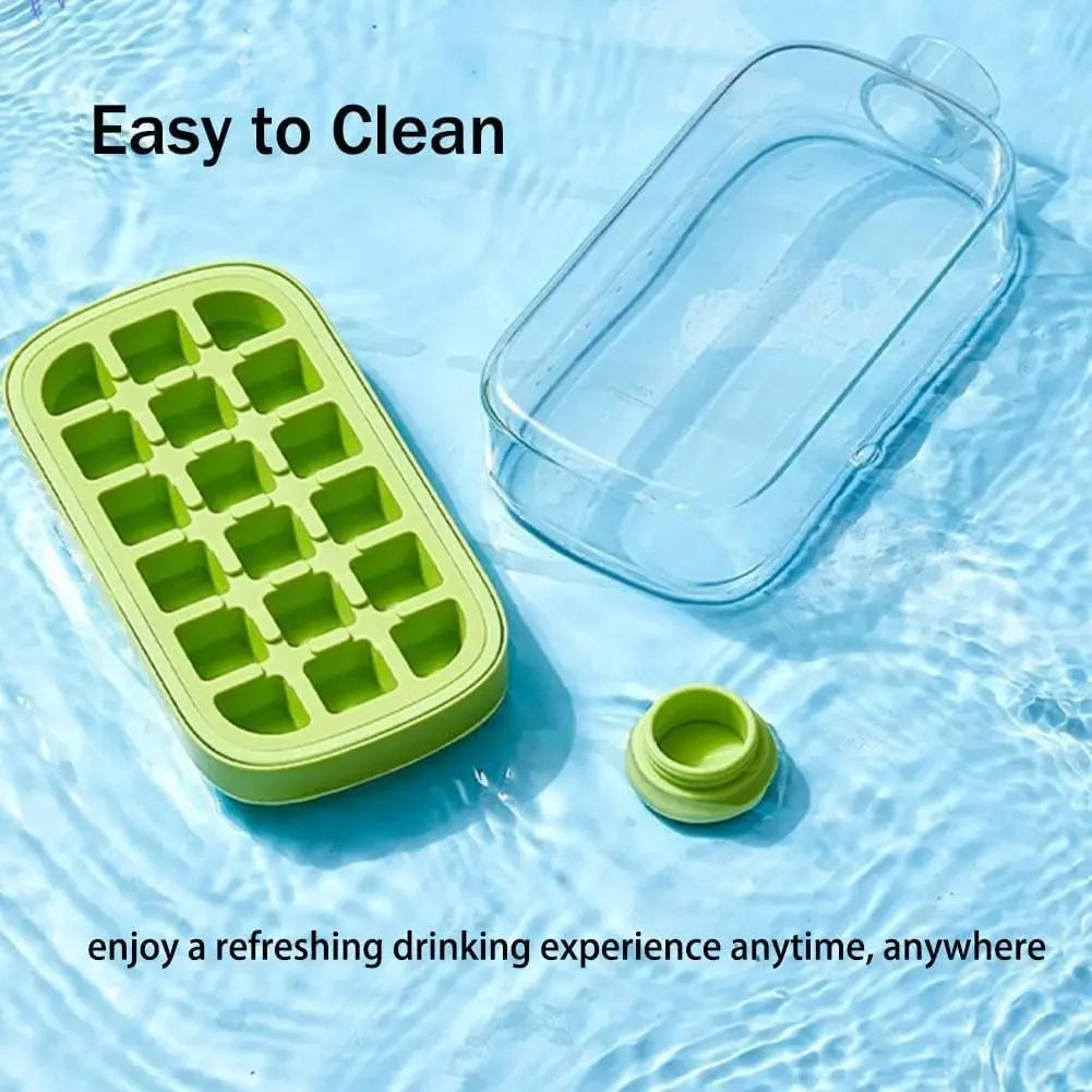 Nexora 2-in-1 Ice Bottle with Straw – Reusable Ice Cube Maker & Water Bottle