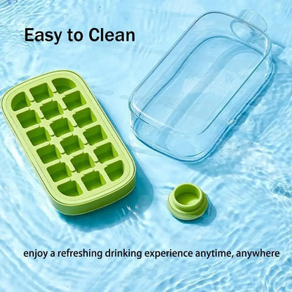 Nexora 2-in-1 Ice Bottle with Straw – Reusable Ice Cube Maker & Water Bottle