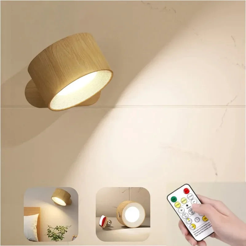 Nexora™ Magnetic Wall Lamp – Touch & Remote Control Rechargeable LED Bedside Night Light