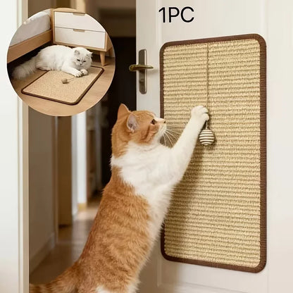Nexora Sisal Cat Scratching Post – Space-Saving Furniture Protector with Interactive Hanging Ball