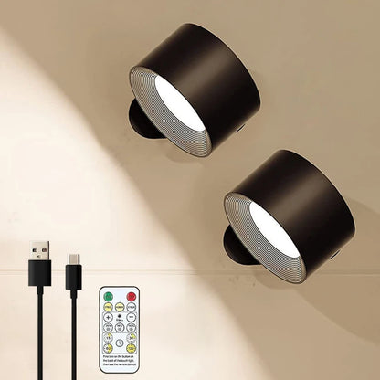 Nexora™ Magnetic Wall Lamp – Touch & Remote Control Rechargeable LED Bedside Night Light