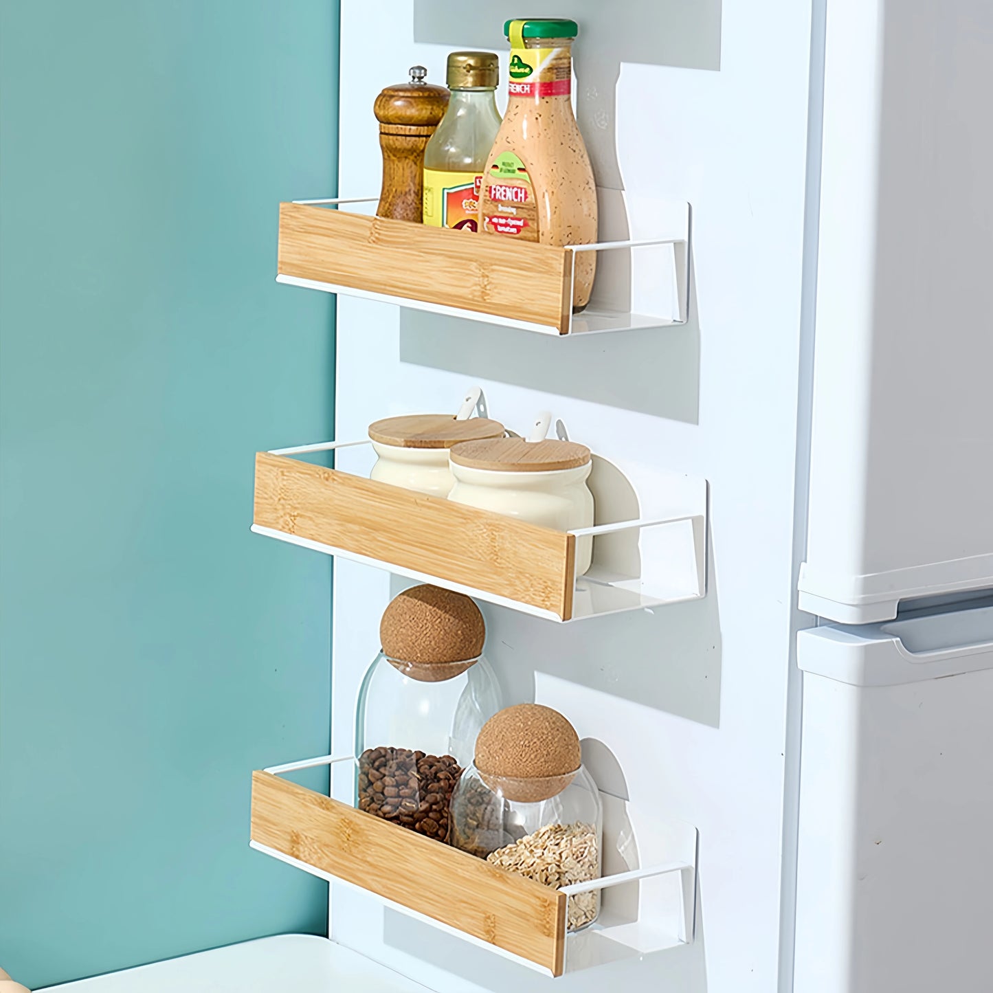 Nexora™ Magnetic Fridge Shelf – Space-Saving Spice & Kitchen Storage Organizer