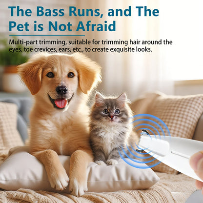 Nexora™ 2-in-1 Pet Grooming Kit – Waterproof Hair Trimmer with LED & UV Light for Dogs & Cats