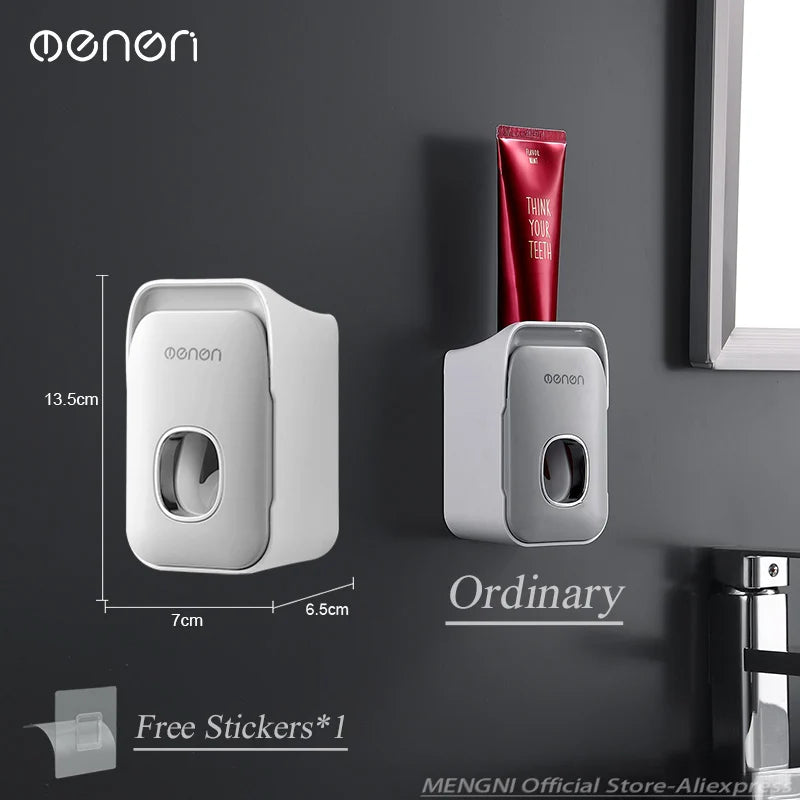 Nexora Automatic Toothpaste Dispenser – Wall Mounted Bathroom Organizer