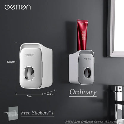 Nexora Automatic Toothpaste Dispenser – Wall Mounted Bathroom Organizer