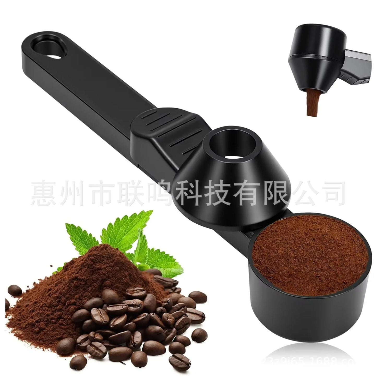 Nexora Coffee Scoop & Funnel Protein Powder Measuring Spoon Sliding Holder for Reusable K-Cup Refillable Ground Coffee Pod Kitchen Tool