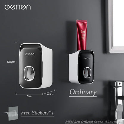 Nexora Automatic Toothpaste Dispenser – Wall Mounted Bathroom Organizer