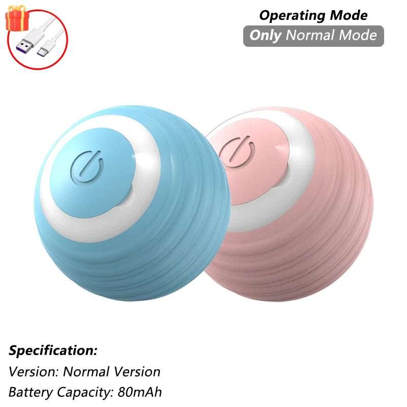 Nexora Interactive Rolling Cat Toy – Rechargeable Automatic Rotating Ball with Moving Tail for Cats