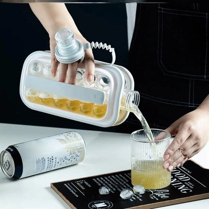 Nexora 2-in-1 Folding Ice Cube Water Bottle with Silicone Ice Mould – Reusable Ice Maker Bottle