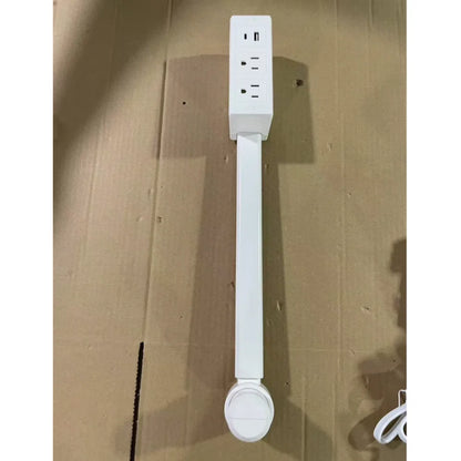 Nexora™ 180° Rotating Power Outlet Extender – Adjustable Length Space-Saving Socket Expander for Nightstands