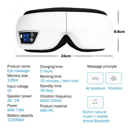 Nexora Heated Eye Massager – Rechargeable Relaxation Tool for Tired Eyes