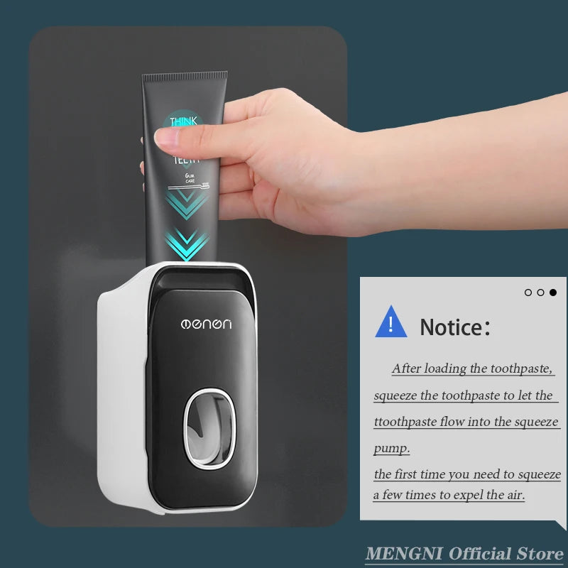 Nexora Automatic Toothpaste Dispenser – Wall Mounted Bathroom Organizer