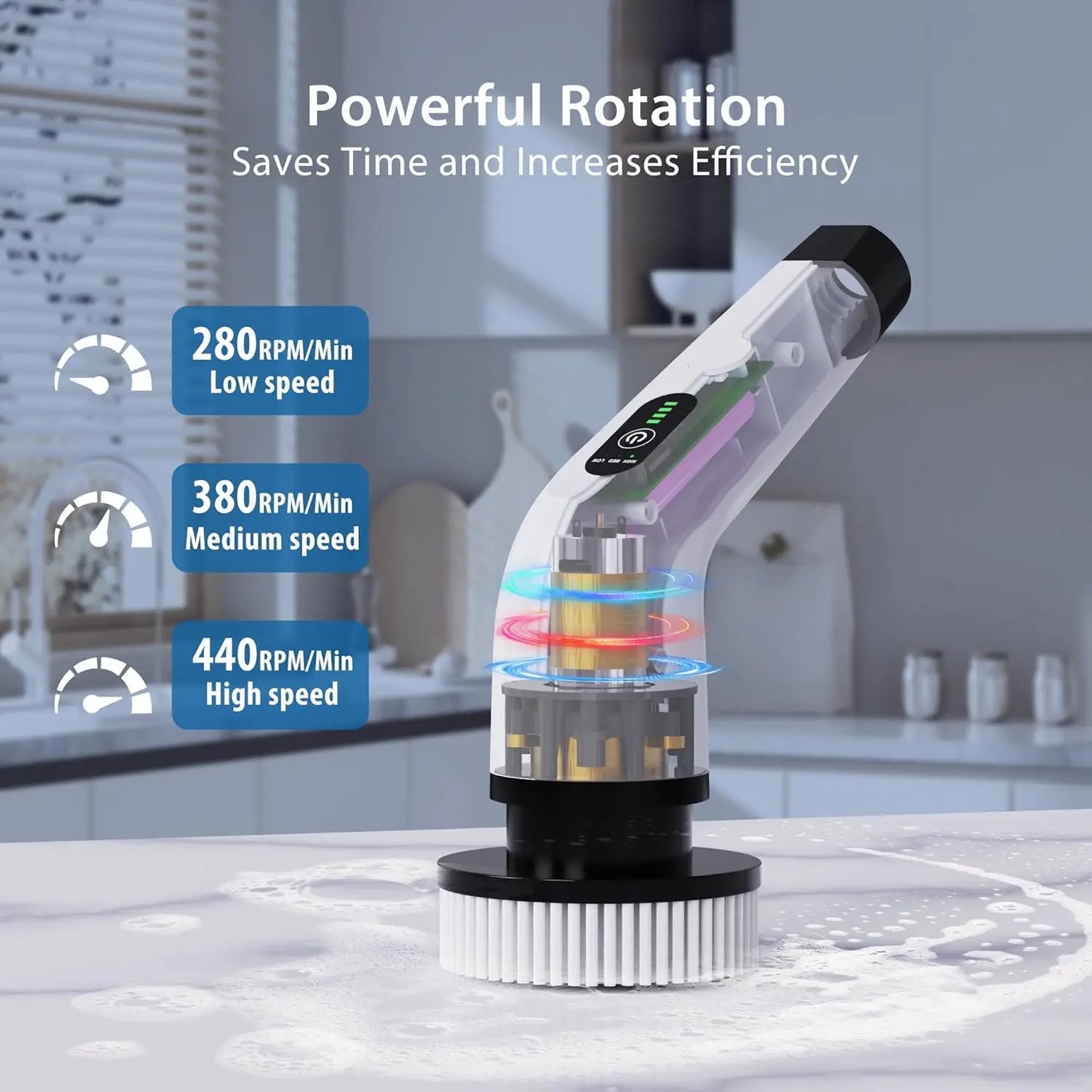 Nexora™ Cordless Electric Spin Scrubber – Rechargeable Deep-Cleaning Brush with Multiple Heads