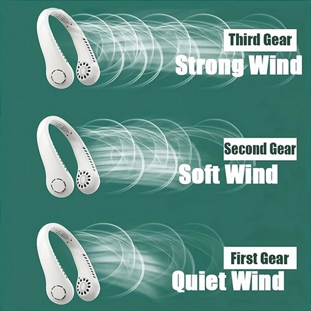 Nexora ArcticCool™ Wearable Neck Cooling Fan – Hands-Free Personal Air Cooler