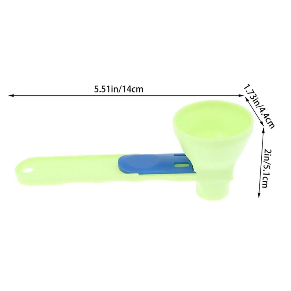 Sliding Funnel Scoop – Mess-Free Food & Powder Transfer Tool for Bottles & Containers
