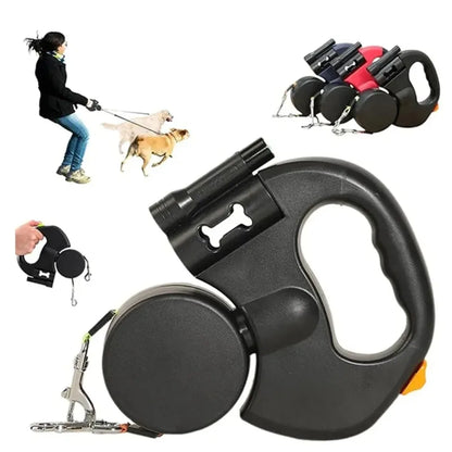 Nexora 3M Retractable LED Dog Leash – No-Tangle 360° Swivel Reflective Walking Lead for Small Dogs