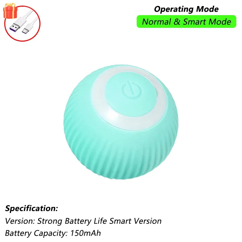 Nexora Interactive Rolling Cat Toy – Rechargeable Automatic Rotating Ball with Moving Tail for Cats
