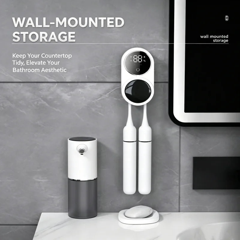 Nexora UV Toothbrush Sanitizer – Automatic Wall-Mounted Toothbrush Sterilizer & Holder