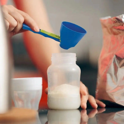 Sliding Funnel Scoop – Mess-Free Food & Powder Transfer Tool for Bottles & Containers